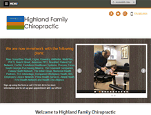 Tablet Screenshot of highlandfamilychiro.com